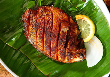 Kerala local food and seafood in Kochi resort
